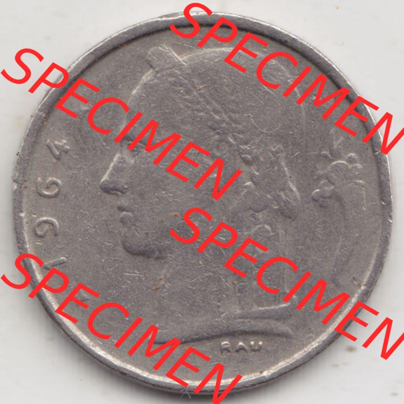 Münzen Belgien Eurovorläufer, Umlaufmünze vor Euroeinführung 1950-1988, 1 Francs-Franken 1964 Belgie (2) Sammlung