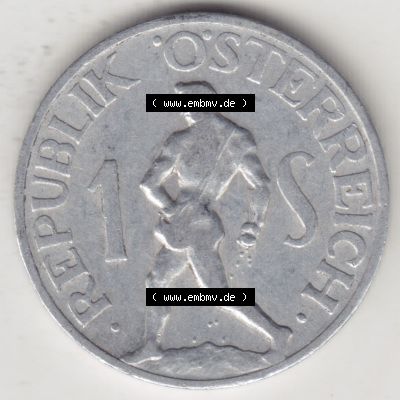 Münzen Österreich / Austria Eurovorläufer, Umlaufmünze vor Euroeinführung 1946-1957, 1 Schilling 1947 I. (2) Sammlung