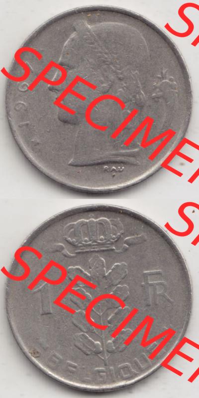 Münzen Belgien Eurovorläufer, Umlaufmünze vor Euroeinführung 1950-1988, 1 Francs-Franken 1967 Belgique (4) Sammlung
