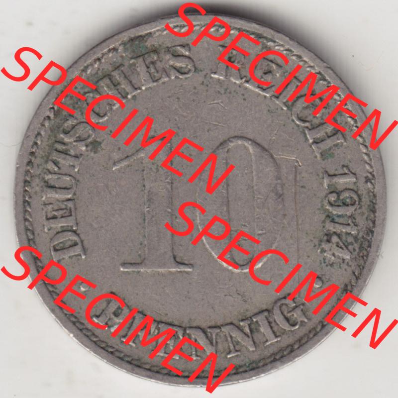 Münzen Deutschland 1871-1918 Kaiserreich 1890-1916, 10 Pfennig G, 1914 (1) Sammlung
