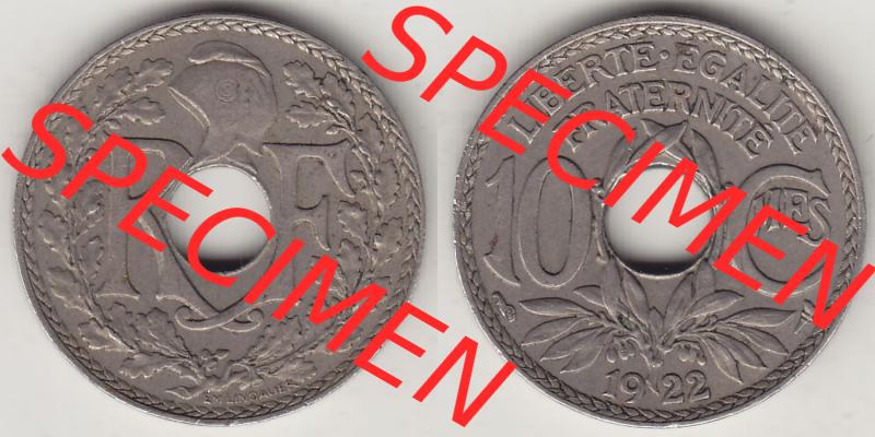 Münzen Frankreich Eurovorläufer, Umlaufmünze vor Euroeinführung 1917-1938, 10 Centimes, RF - Frankreich 10 CMES EGALITÉ FRATERNITÉ LIBERTÉ 1922-1.... Sammlung