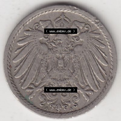 Münzen Deutschland 1871-1918 Kaiserreich 1890-1915, 5 Pfennig A, 1907 I. (2) Sammlung