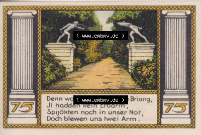 Notgeldscheine aus Putbus 1922, 75 Pfennig II (2) Sammlung