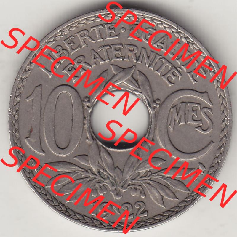 Münzen Frankreich Eurovorläufer, Umlaufmünze vor Euroeinführung 1917-1938, 10 Centimes, RF - Frankreich 10 CMES EGALITÉ FRATERNITÉ LIBERTÉ 1922-1.... Sammlung
