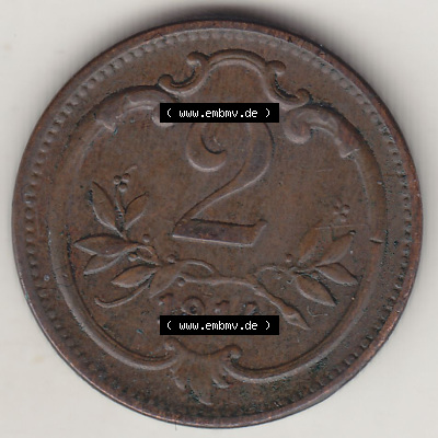 Münzen Österreich / Austria Eurovorläufer, Umlaufmünze vor Euroeinführung 1892-1915, 2 Heller 1914 (2) Sammlung