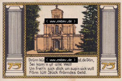 Notgeldscheine aus Putbus 1922, 75 Pfennig IV (2) Sammlung
