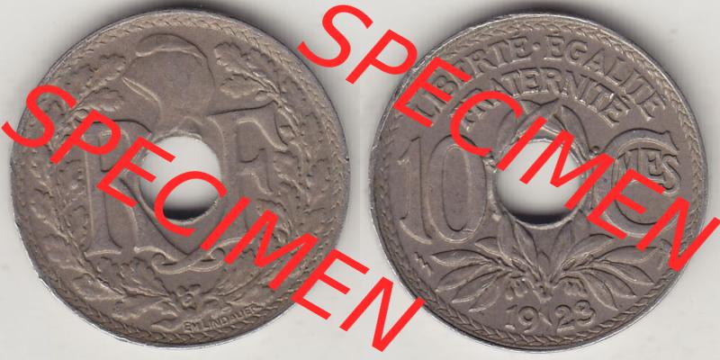 Münzen Frankreich Eurovorläufer, Umlaufmünze vor Euroeinführung 1917-1938, 10 Centimes, RF - Frankreich 10 CMES EGALITÉ FRATERNITÉ LIBERTÉ 1923-1.... Sammlung