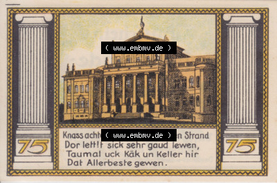 Notgeldscheine aus Putbus 1922, 75 Pfennig III (2) Sammlung
