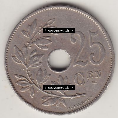 Münzen Belgien Eurovorläufer, Umlaufmünze vor Euroeinführung 1910-1929, 25 Centime - KONINKRIJK BELGIË 1929 (2) Sammlung
