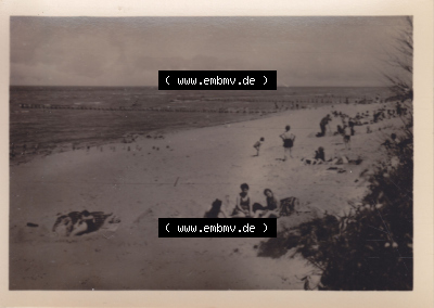 Alte Fotos von der Insel Poel in Mecklenburg-Vorpommern, 1955 Poel, Schwarzer Busch, Strand. Alter und echter original Foto-Abzug... Sammlung