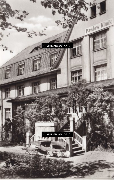 Alte Fotos von Augustusburg im Erzgebirge in Sachsen zu DDR-Zeiten, Powlow-Klinik, Foto im Hochformat. Alter und echter original... Sammlung