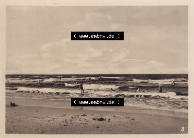 Alte Fotos von Seebad Heringsdorf in Mecklenburg-Vorpommern 1955, 8. Bewegte See, am Seebad Heringsdorf. Alter und echter original... Sammlung