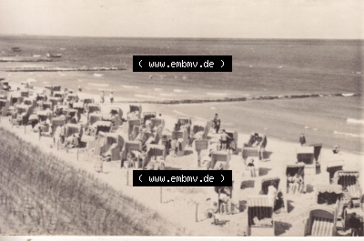 Alte Fotos von Ostseebad Zingst in Mecklenburg-Vorpommern B 8-63, Ostseestrand von Zingst mit Düne. Alter und echter original... Sammlung