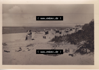 Alte Fotos von der Insel Poel in Mecklenburg-Vorpommern, 1955 Insel Poel, Schwarzer Busch, Strand. Alter und echter original Foto-Abzug... Sammlung