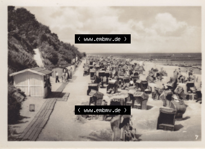 Alte Fotos von Ostseebad Koserow in Mecklenburg-Vorpommern 1956, 7. Strand. Alter und echter original Foto-Abzug aus einer Fotomappe,... Sammlung
