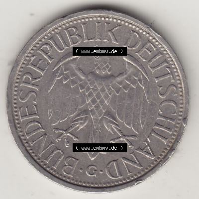 BRD Münzen 1 DM, Umlaufmünze 1950-2001, 1 DM Deutsche Mark, 1978 G-1. Vorderseite der Münze aus Deutschland Sammlung