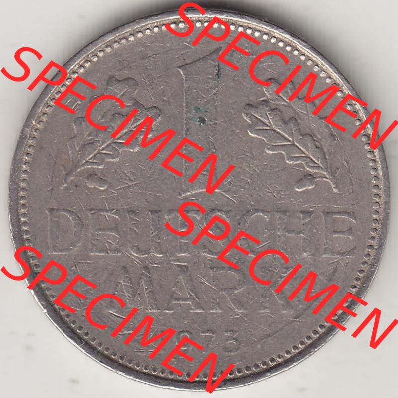 BRD Münzen 1 DM, Umlaufmünze 1950-2001, 1 DM Deutsche Mark, 1973 F-3 (2) Sammlung