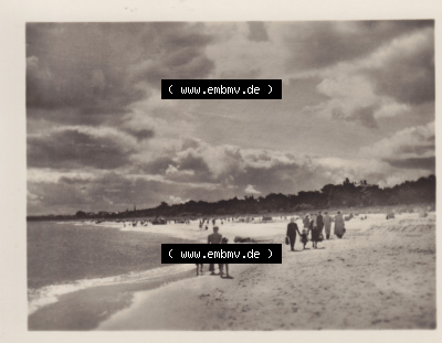 Alte Fotos von Seebad Heringsdorf in Mecklenburg-Vorpommern Strandpartie. Alter und echter original Foto-Abzug aus einer Fotomappe,... Sammlung