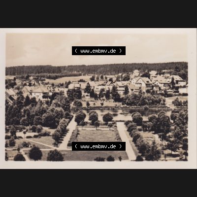 Alte Fotos von Stadt Benneckenstein in Kreis Harz zu DDR-Zeiten, 3. Blick über den Kurpark. Alter und echter original Foto-Abzug aus einer Fotomappe, welche zu DDR-Zeiten... Sammlung