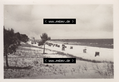 Alte Fotos von Seebad Bansin in Mecklenburg-Vorpommern 1954, Strand 5629. Alter und echter original Foto-Abzug aus einer Fotomappe,... Sammlung