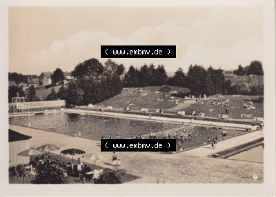 Alte Fotos von Stadt Benneckenstein in Kreis Harz zu DDR-Zeiten, 4. Freibad. Alter und echter original Foto-Abzug aus einer Fotomappe,... Sammlung