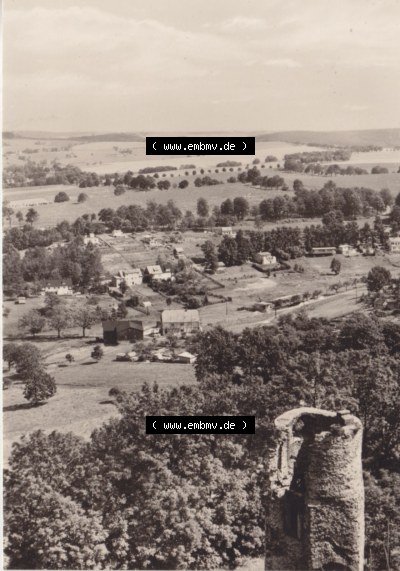 Alte Fotos von Stadt Frauenstein in Mittelsachsen, Blick von der Burgruine. Alter und echter original Foto-Abzug aus einer Fotomappe,... Sammlung