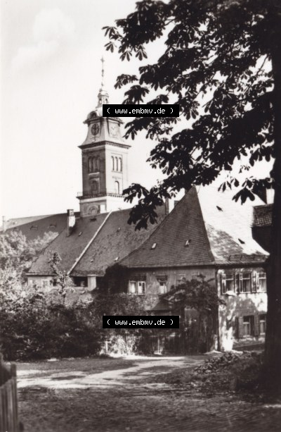 Alte Fotos von Augustusburg im Erzgebirge in Sachsen zu DDR-Zeiten, Kirche, Foto im Hochformat. Alter und echter original Foto-Abzug... Sammlung