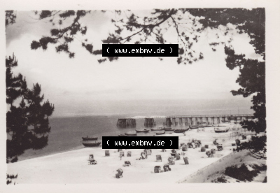 Alte Fotos von Seebad Bansin in Mecklenburg-Vorpommern 1954, Blick vom Langenberg 5628. Alter und echter original Foto-Abzug aus... Sammlung