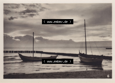 Alte Fotos von Ostseebad Koserow in Mecklenburg-Vorpommern 1956, 6. Sonnenaufgang. Alter und echter original Foto-Abzug aus einer... Sammlung