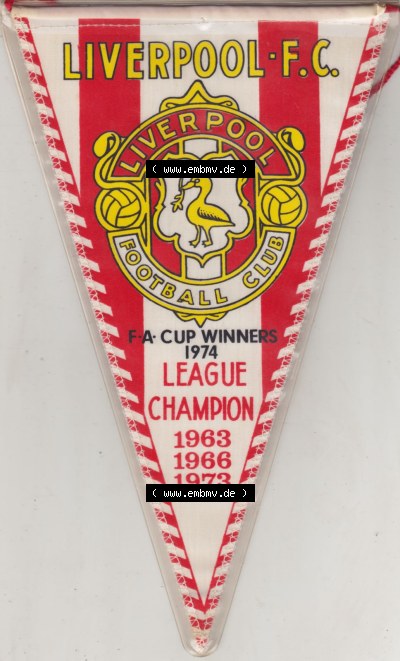 Wimpel aus GBR England der FC Liverpool Sammlung
