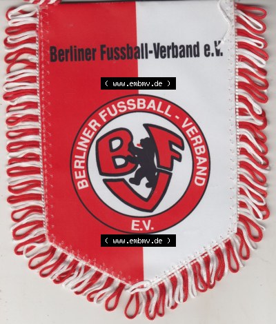 BRD Sportclub Wimpel Berliner Fußball-Verband e.V. (BFV). Vorderseite vom Fußball-Wimpel vom Fußballclub bzw. Fußballverein... Sammlung