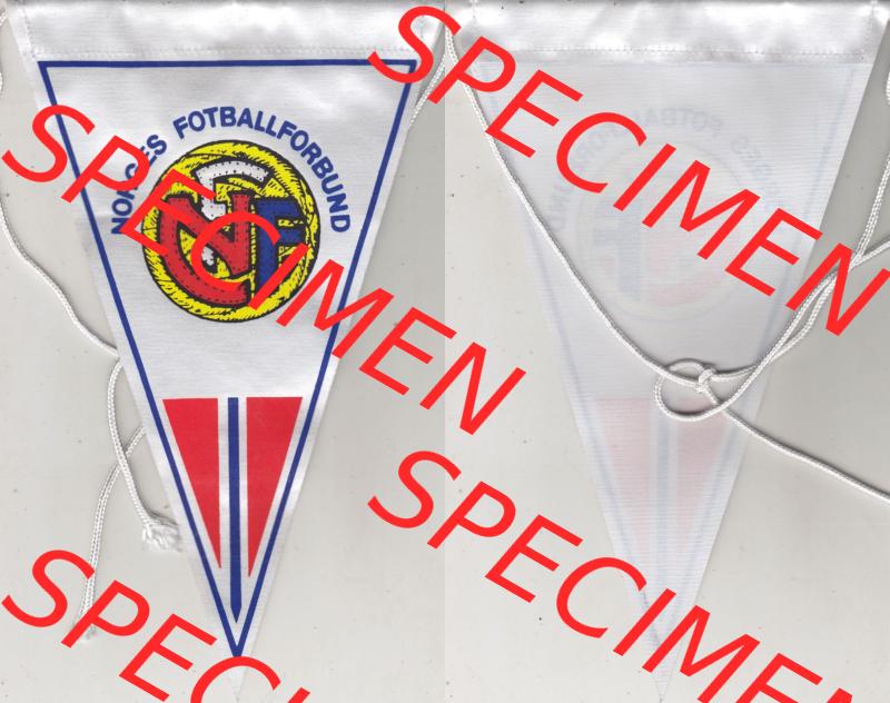 Internationaler Fußball Wimpel aus NOR - Norwegen, Norges Fotballforbund NFF, in deutsch übersetzt Norwegens Fußballverband, Wimpel über die höchste und damit... Sammlung