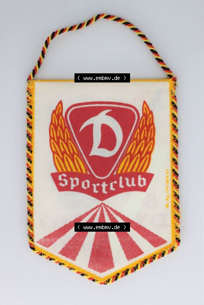 DDR Sportclub Wimpel SC Dynamo Berlin, Nicht Datiert Eishockey-Wimpel Rückseite Sammlung