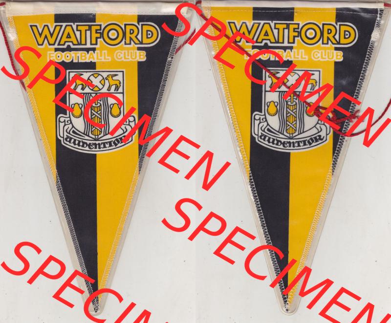 Internationaler Fußball Wimpel FC Watford Fußballverein aus GBR England - auch bekannt als The Hornets – ist ein englischer Fußballverein aus Watford. Komplettansicht von... Sammlung