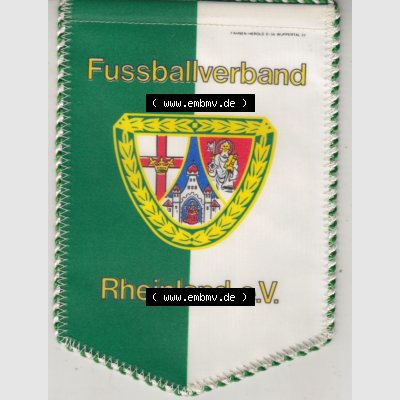 BRD Deutschland Sportclub Wimpel Fußballverband Rheinland (kurz FVR) ist einer der 21 Landesverbände des Deutschen Fußball-Bundes. Vorderseite vom Fußball-Wimpel... Sammlung