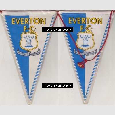 Internationaler Fußball Wimpel des GBR England FC Everton Fußballvereins – auch bekannt als The Toffees oder The Blues – ist ein englischer Fußballverein aus Liverpool.... Sammlung