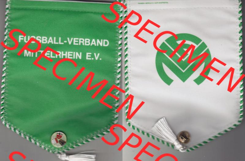 BRD Deutschland Sportclub Wimpel Fußball-Verband Mittelrhein e. V. (FVM) ist die Dachorganisation aller Fußballvereine im Bereich Mittelrhein, der die Fußballkreise... Sammlung