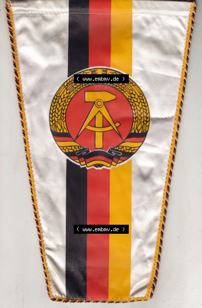 DDR Sportclub Wimpel 1973, IV. Internationales Boxturnier, TSC Berlin Hauptstadt der DDR 3.-7.10.1973. Rückseite von einen Wimpel... Sammlung