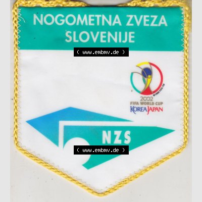 Internationaler Fußball Wimpel aus SVN - Slowenien Nogometna zveza Slovenije ist der nationale Fußballverband von Slowenien. Vorderseite vom Fußball-Wimpel vom Fußballclub... Sammlung