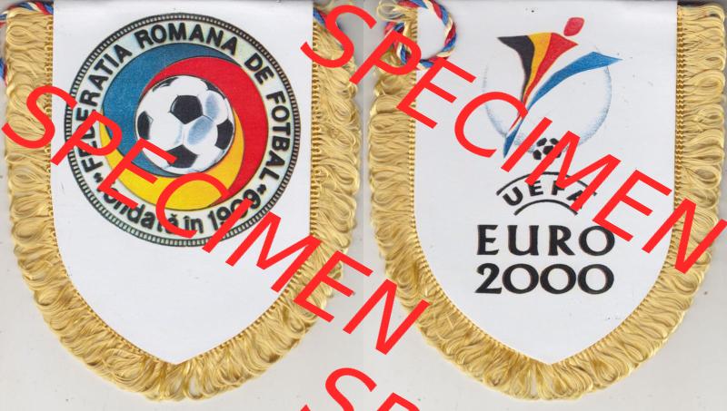 Internationaler Fußball Wimpel von ROU Rumänien zu UEFA EURO 2000 Federația Română de Fotbal ist der rumänische Fußballverband. Der Fußballverband Rumäniens... Sammlung