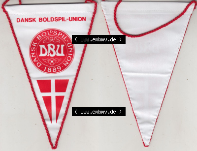 Internationaler Fußball Wimpel der Dänemark Dansk Boldspil-Union ist der dänische Fußballverband. Der Fußballverband Dänemarks... Sammlung