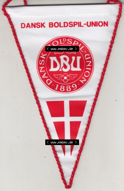 Internationaler Fußball Wimpel der Dänemark Dansk Boldspil-Union ist der dänische Fußballverband. Der Fußballverband Dänemarks... Sammlung