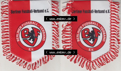 BRD Sportclub Wimpel Berliner Fußball-Verband e.V. (BFV). Vorderseite und Rückseite zusammen auf einen Bild als Bildmaterial... Sammlung