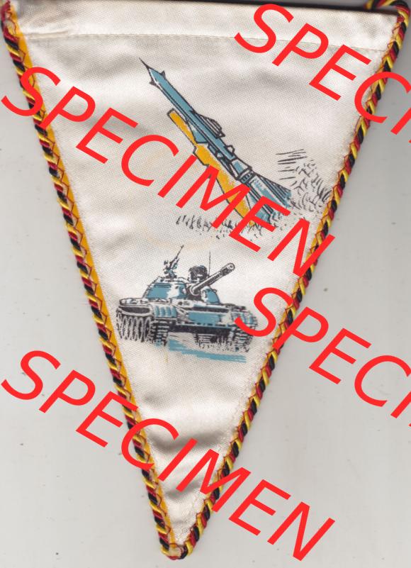 DDR Militär Sportverein ASV Vorwärts Leipzig. Rückseite vom Militär-Wimpel vom Armeesportvereinen in der DDR, als Katalog-Eintragung im online Wimpel-Katalog, nutze... Sammlung