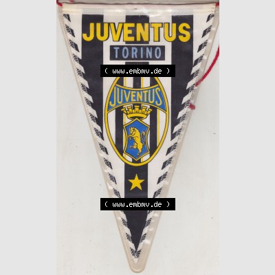 Internationaler Fußball Wimpel der ITA Italien Juventus Turin bzw. Torino, ist ein 1897 gegründetes italienisches Fußballunternehmen. Vorderseite vom Fußball-Wimpel... Sammlung