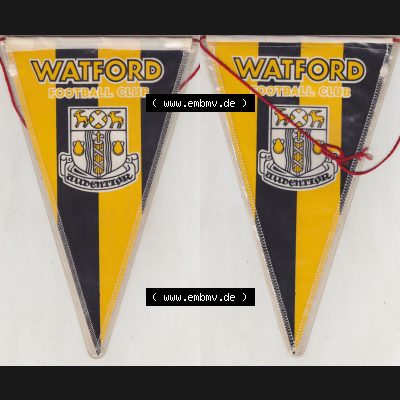 Internationaler Fußball Wimpel FC Watford Fußballverein aus GBR England - auch bekannt als The Hornets – ist ein englischer Fußballverein aus Watford. Komplettansicht von... Sammlung