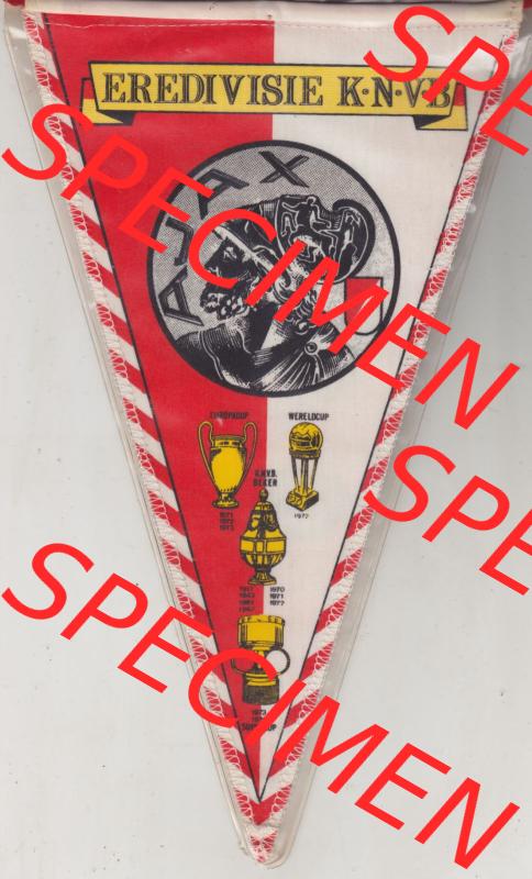 Internationaler Fußball Wimpel der Niederlande 1973, Fußball Ajax Amsterdam, ist ein Fußballverein. Rückseite als Bildmaterial vom Fußball-Wimpel vom Fußballclub... Sammlung