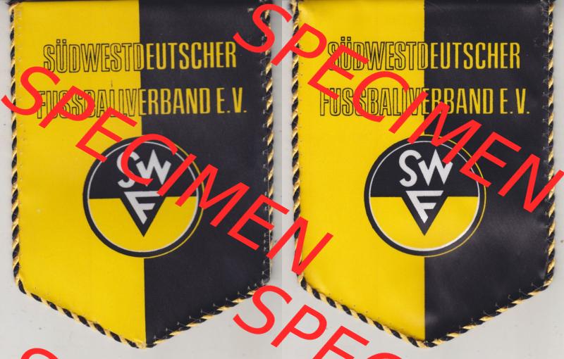 BRD Sportclub Wimpel Südwestdeutsche Fußballverband – Verband SWF für Wettkampf-, Breiten- und Freizeitsport e. V. SWF. Vorderseite und Rückseite zusammen... Sammlung