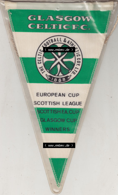 Fußball Wimpel der The Celtic Football Club, kurz Celtic FC, als Celtic Glasgow bekannt Sammlung