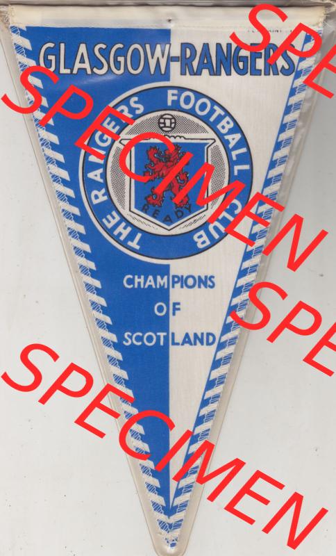 Internationaler Fußball Wimpel der GBR Schottland, die Glasgow Rangers sind ein schottischer Fußballverein aus Glasgow. Vorderseite vom Fußball-Wimpel vom Fußballclub... Sammlung